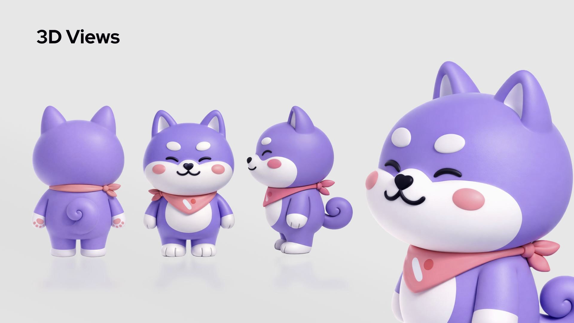 Vivi — 3D turnaround views on a light ground
