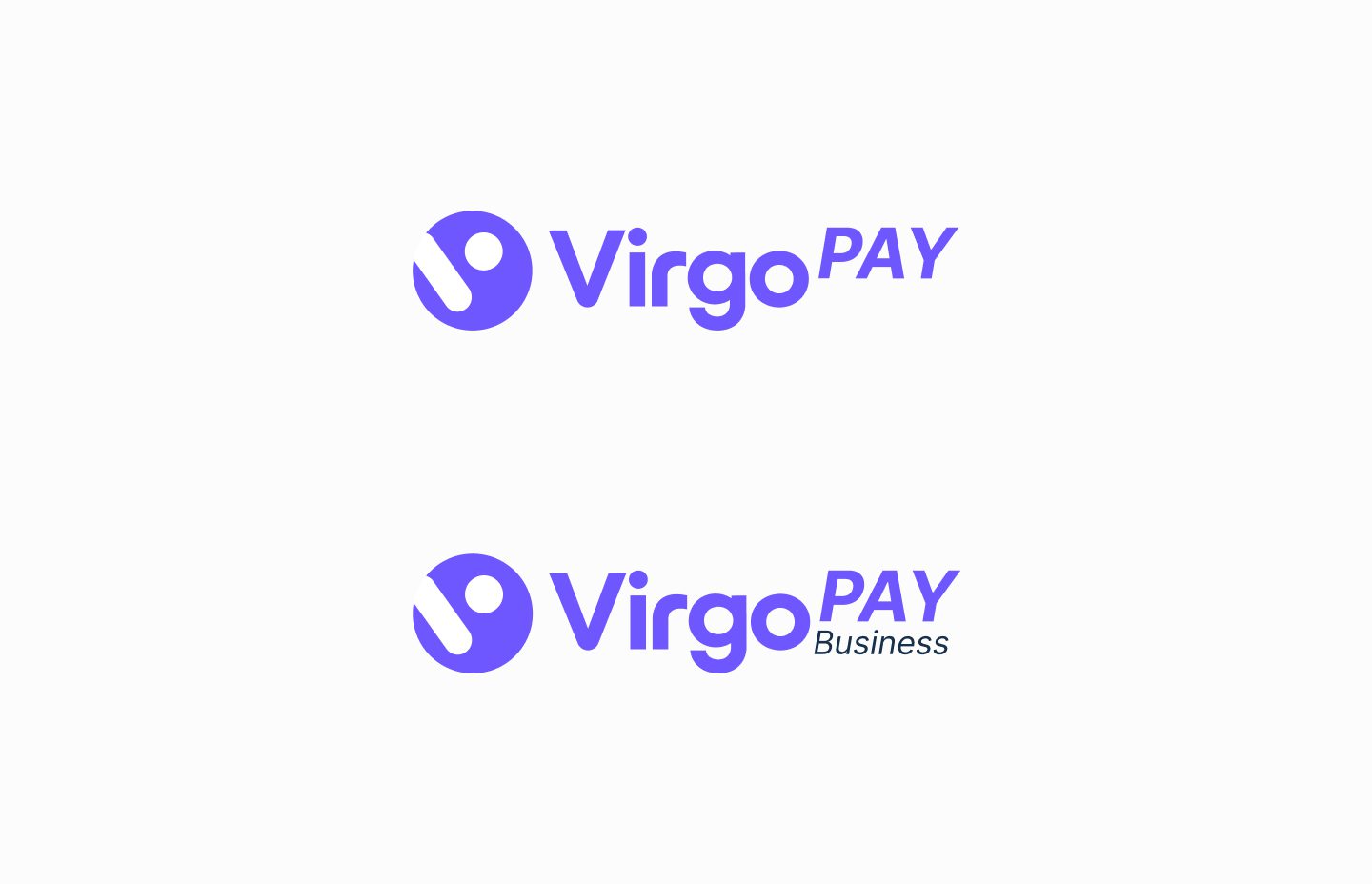 VirgoPAY logo lockup on a light ground
